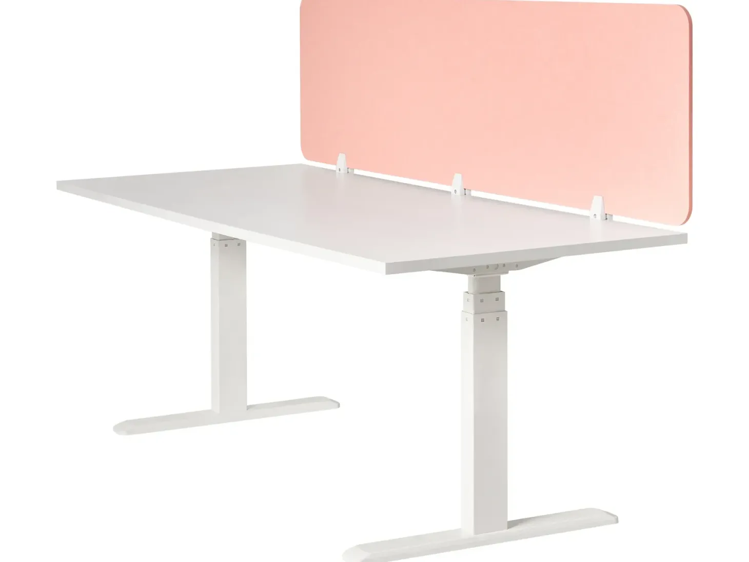 Skrivebordsdeler SPLIT 180 x 50 cm Ferskenagtig lyserød