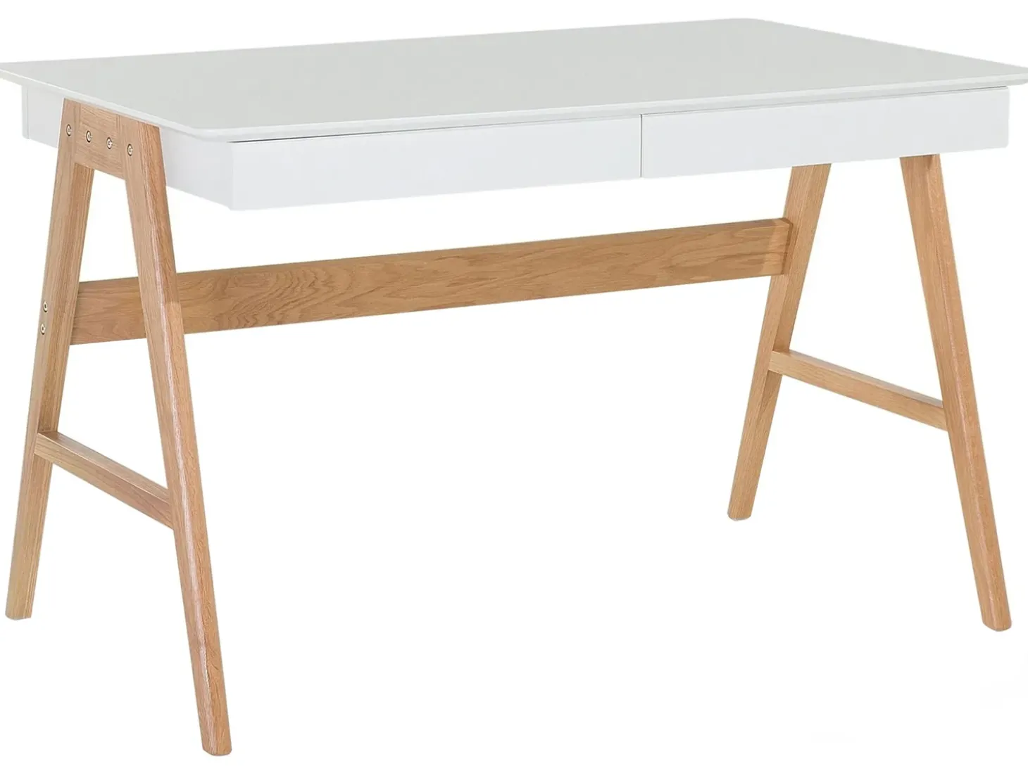 Skrivebord SHESLAY Hvid 120 cm 70 cm med skuffer