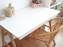 Skrivebord SHESLAY Hvid 120 cm 70 cm med skuffer