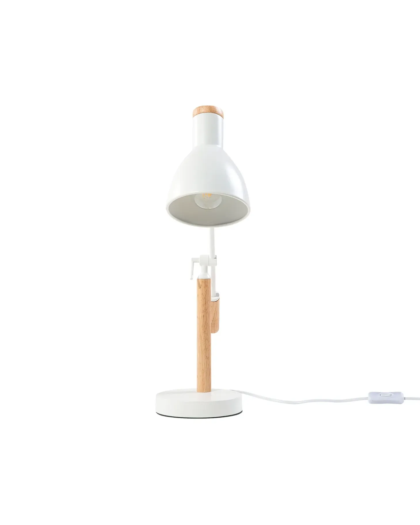 Skrivebordslampe PECKOS Justerbar Metal Hvid