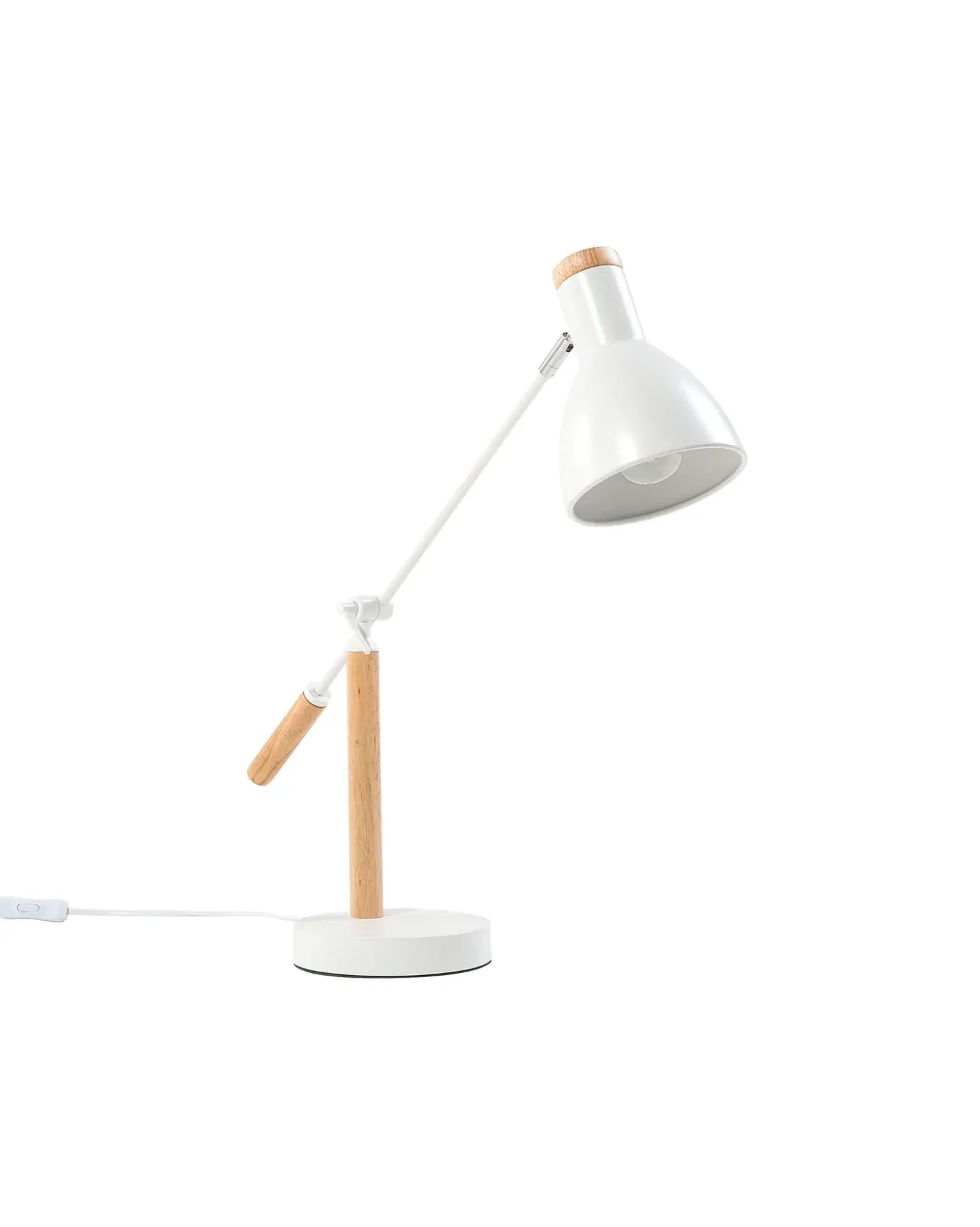 Skrivebordslampe PECKOS Justerbar Metal Hvid