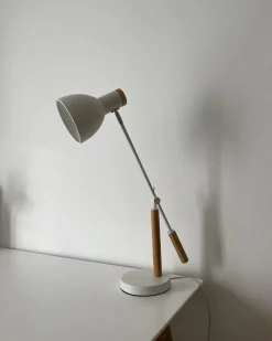 Skrivebordslampe PECKOS Justerbar Metal Hvid