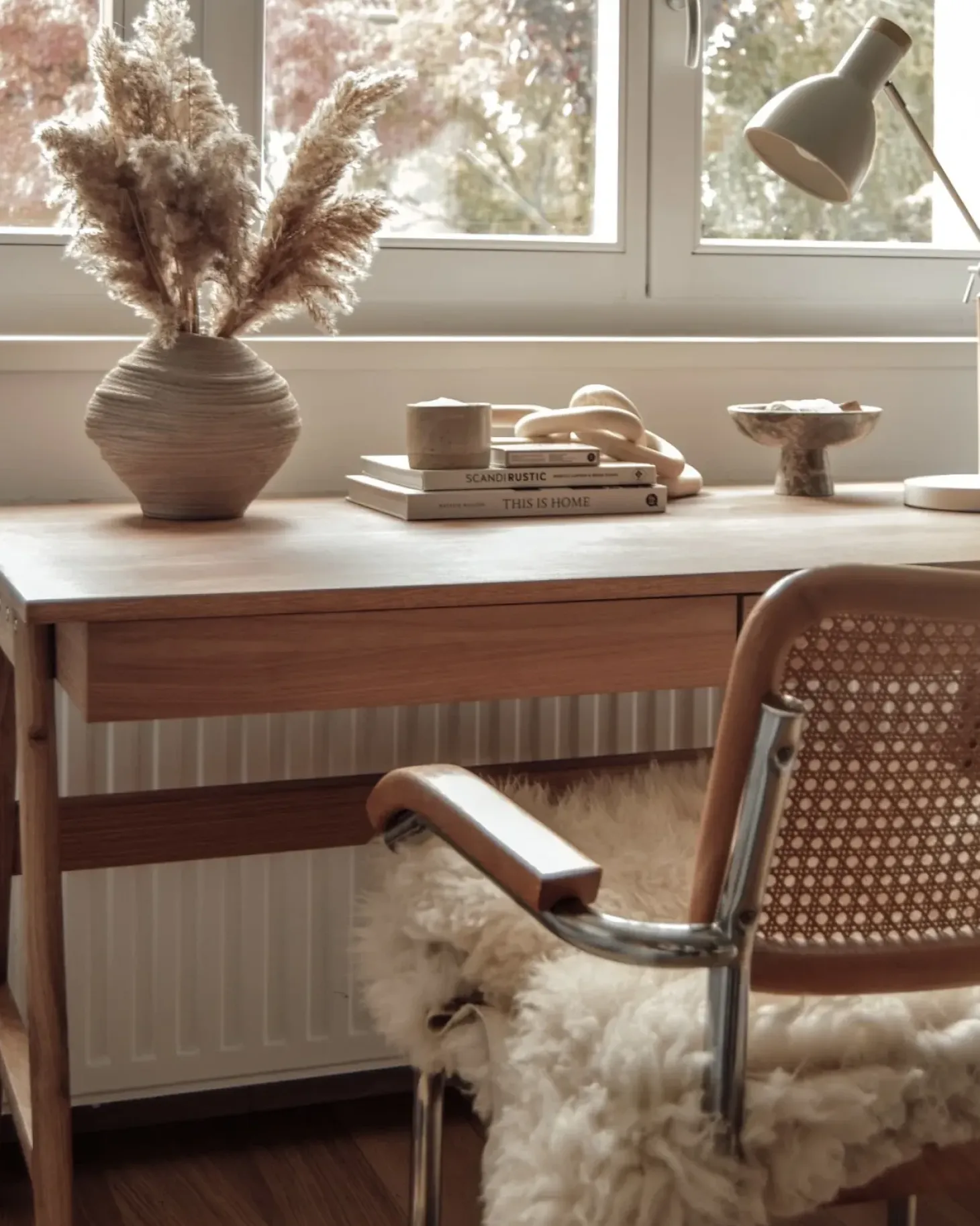 Skrivebordslampe PECKOS Justerbar Metal Hvid
