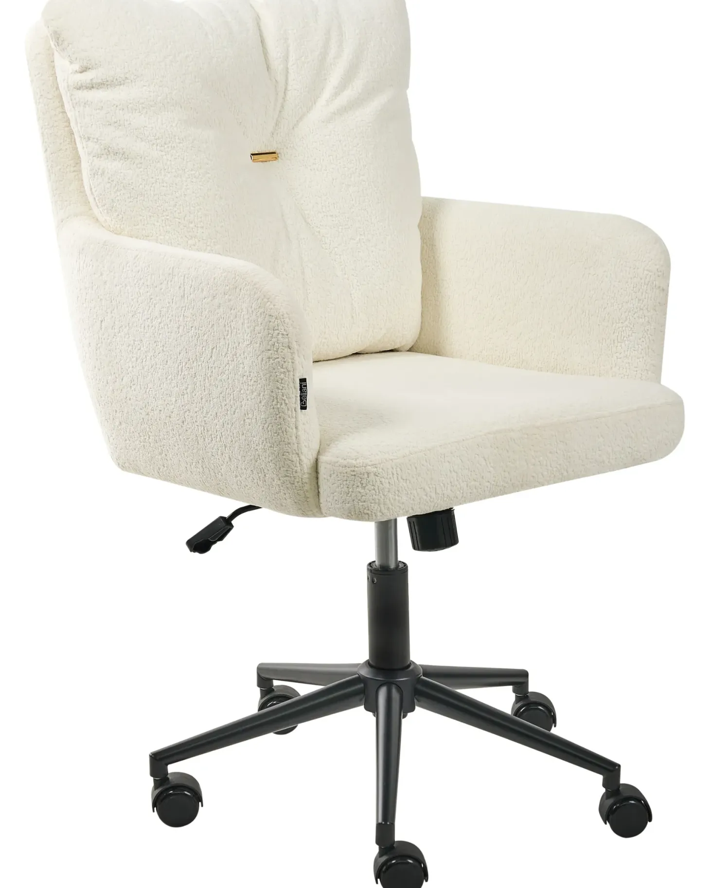 Skrivebordsstol ALPINE Boucle Cremehvid