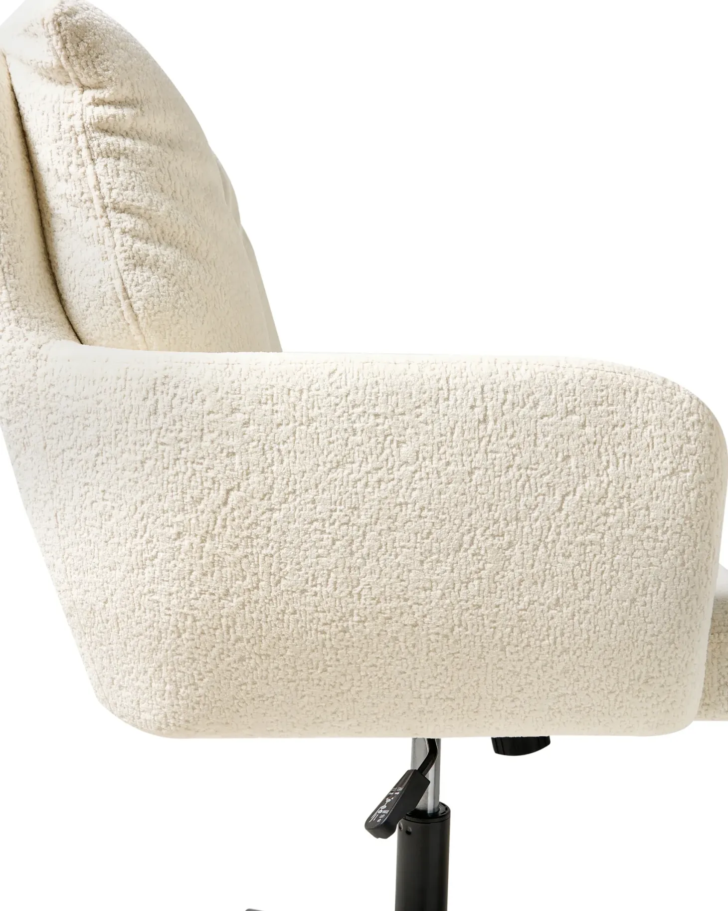 Skrivebordsstol ALPINE Boucle Cremehvid