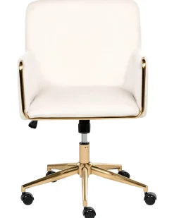 Skrivebordsstol ALTONA Velour Cremehvid