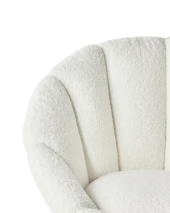 Skrivebordsstol ANNABELLE Boucle Hvid