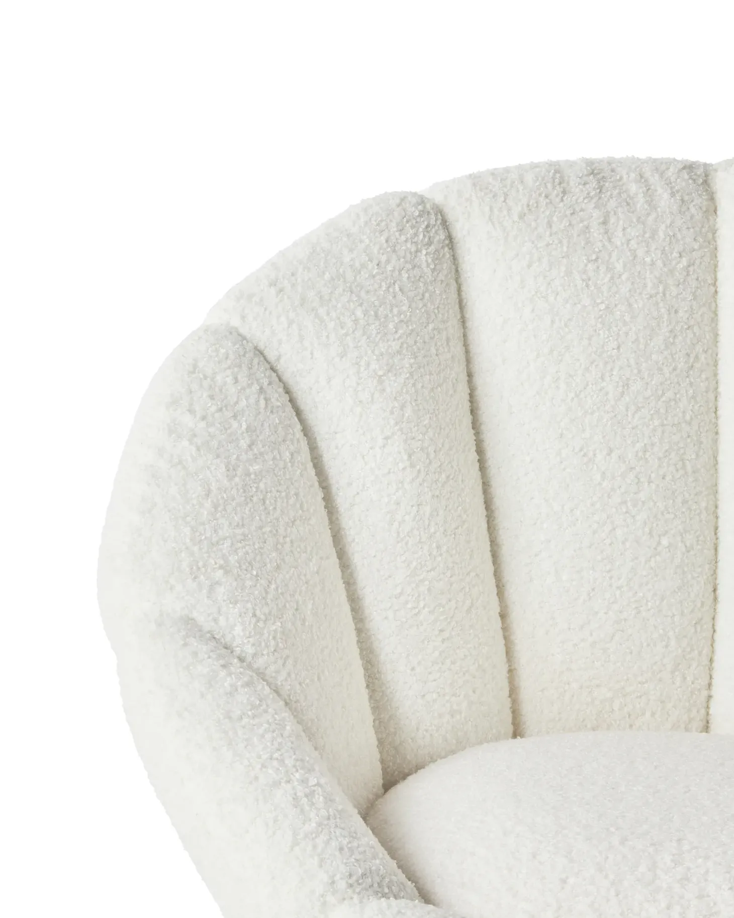 Skrivebordsstol ANNABELLE Boucle Hvid