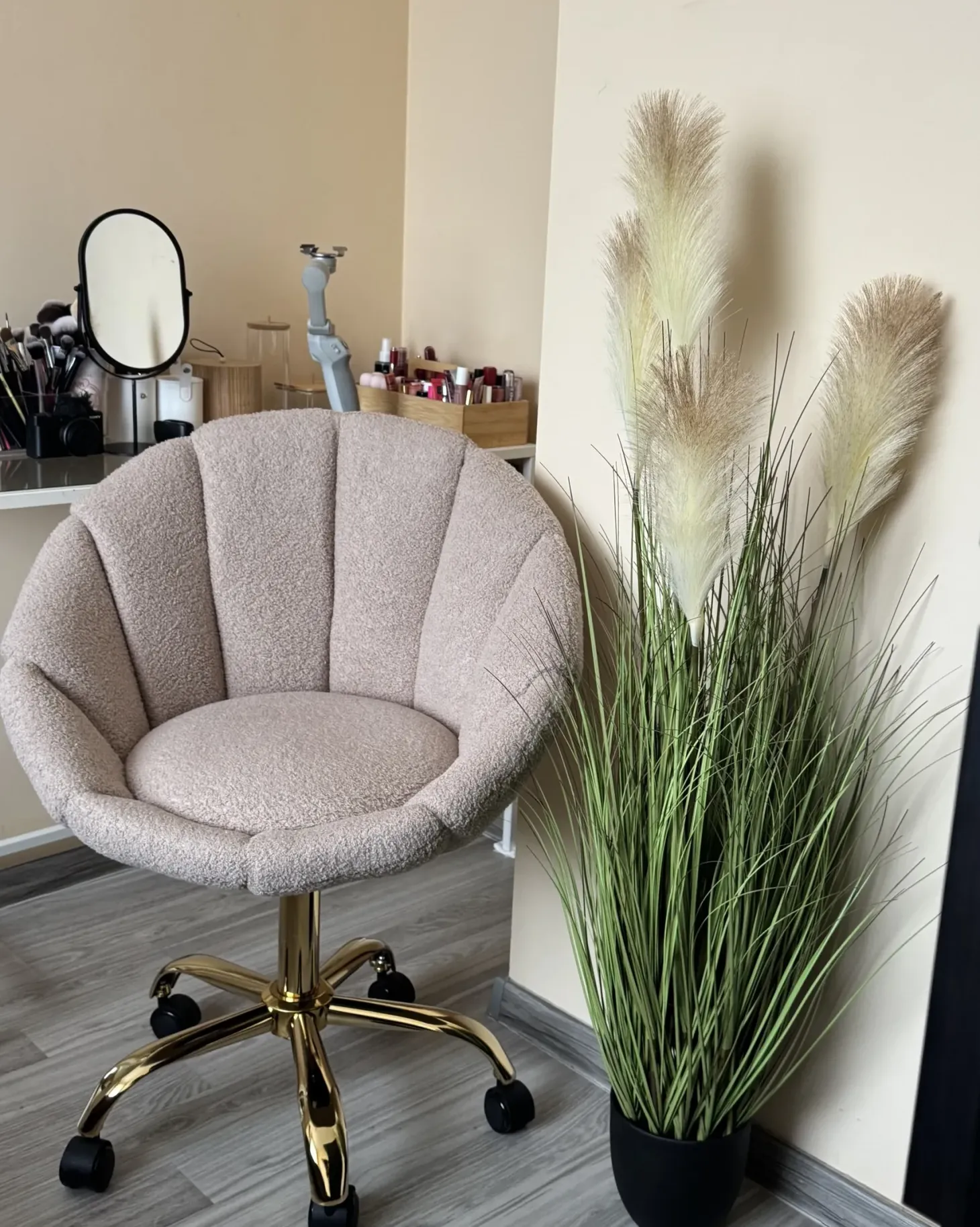 Skrivebordsstol ANNABELLE Boucle Beige