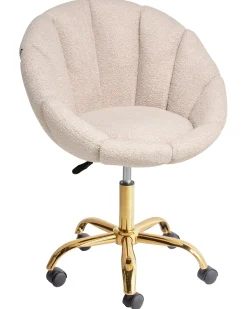 Skrivebordsstol ANNABELLE Boucle Beige