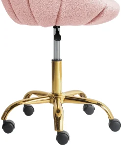 Skrivebordsstol ANNABELLE Boucle Pastellrosa
