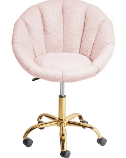 Skrivebordsstol ANNABELLE Boucle Pastellrosa