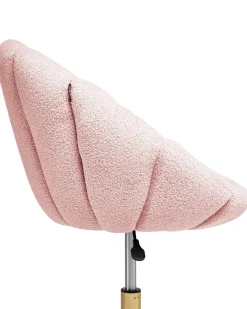 Skrivebordsstol ANNABELLE Boucle Pastellrosa
