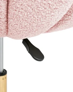 Skrivebordsstol ANNABELLE Boucle Pastellrosa