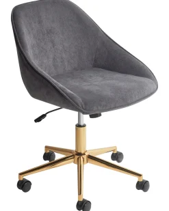 Skrivebordsstol BARDSDALE Velour Mørkegrå