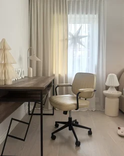 Skrivebordsstol BERNE Kunstlæder Beige
