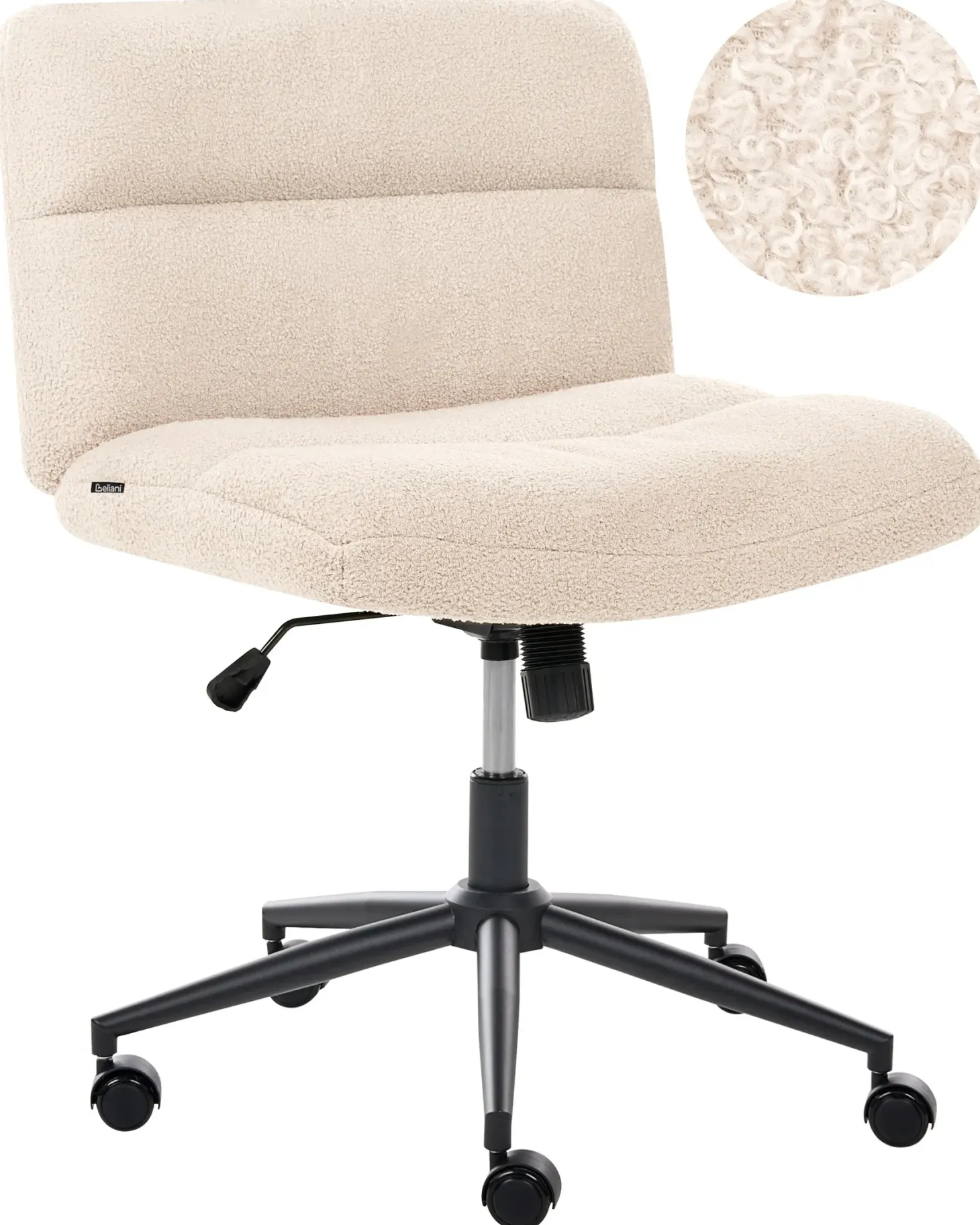 Skrivebordsstol CATLIN Boucle Lys Beige