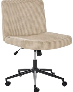 Skrivebordsstol GEDDES Fløjl Beige