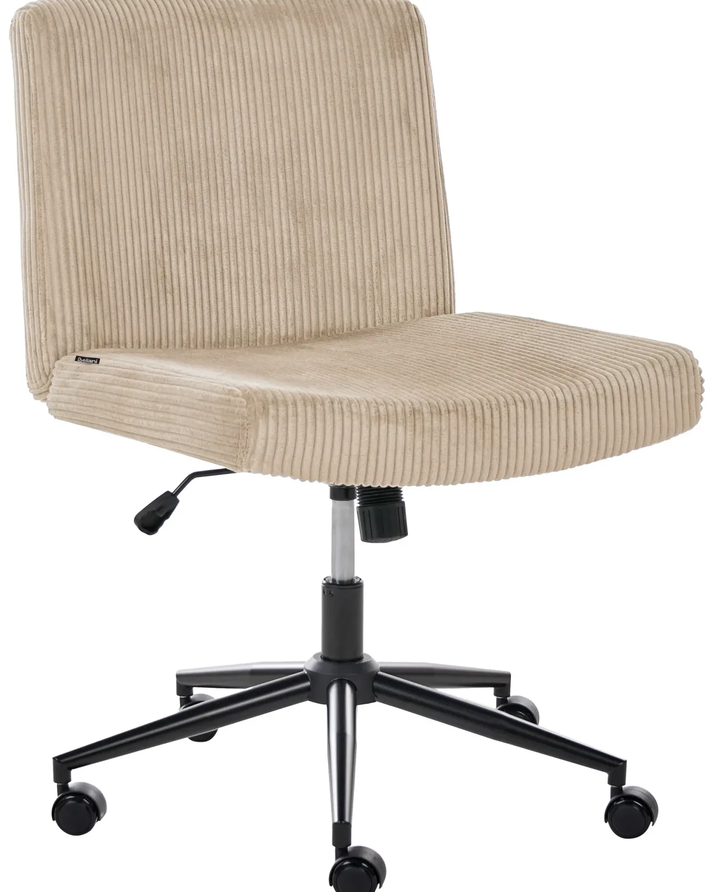 Skrivebordsstol GEDDES Fløjl Beige