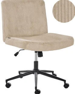 Skrivebordsstol GEDDES Fløjl Beige