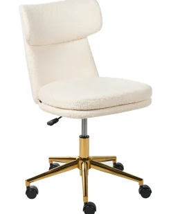 Skrivebordsstol GRANBY Boucle Cremehvid