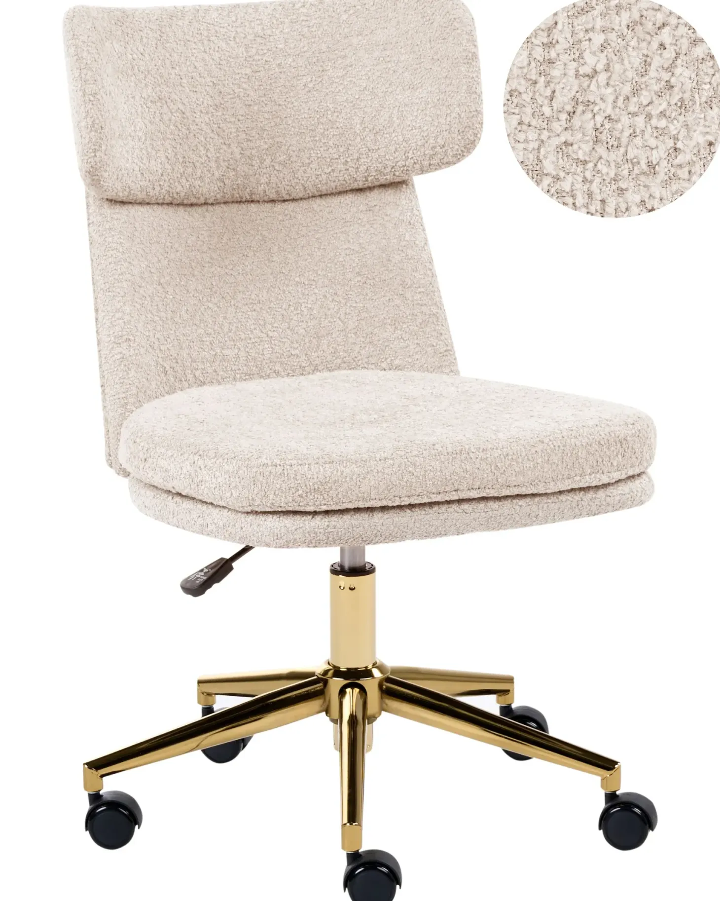 Skrivebordsstol GRANBY Boucle Lys Beige