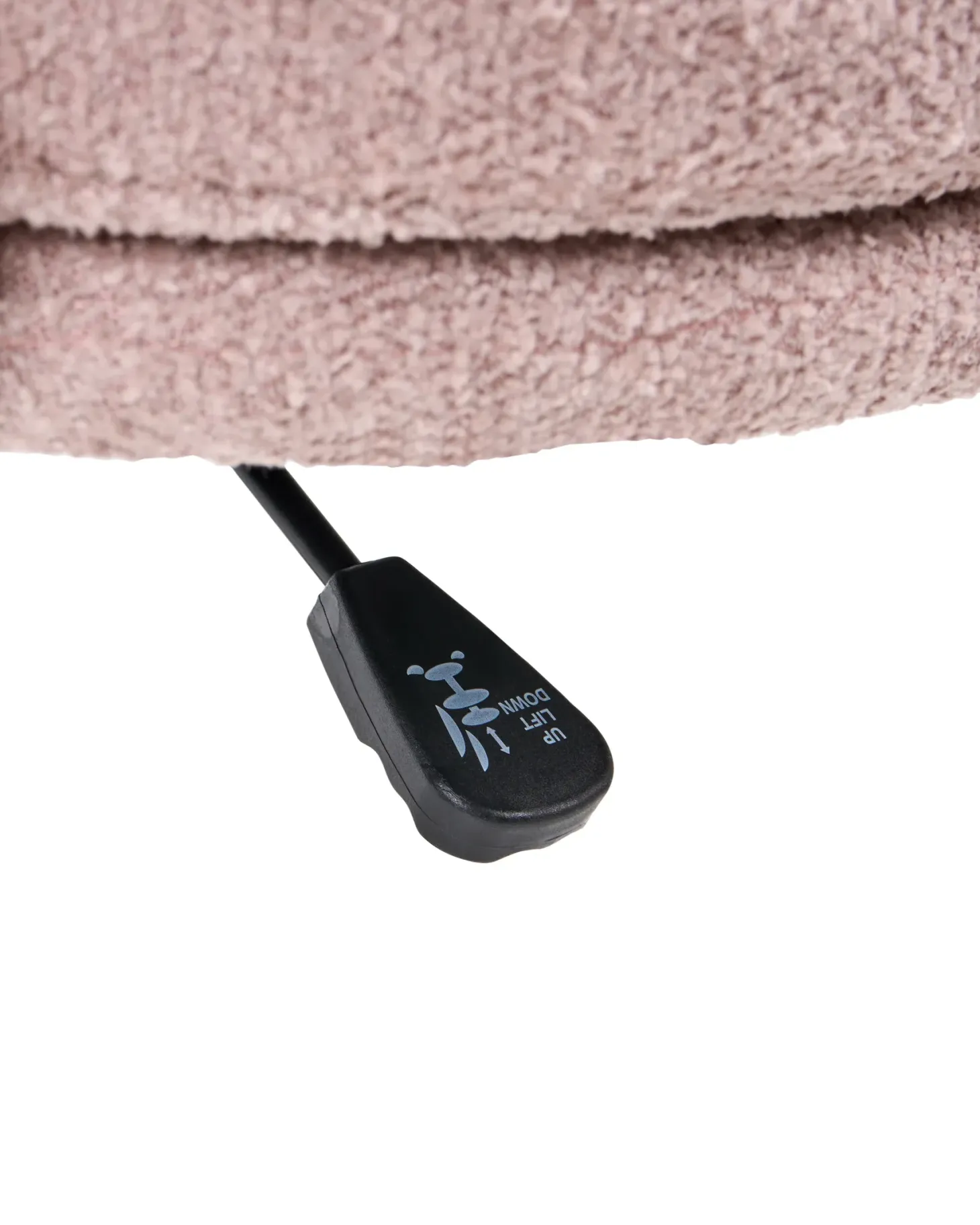Skrivebordsstol GRANBY Boucle Pastellrosa