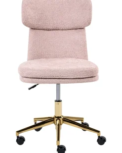 Skrivebordsstol GRANBY Boucle Pastellrosa