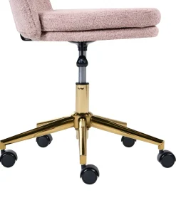 Skrivebordsstol GRANBY Boucle Pastellrosa