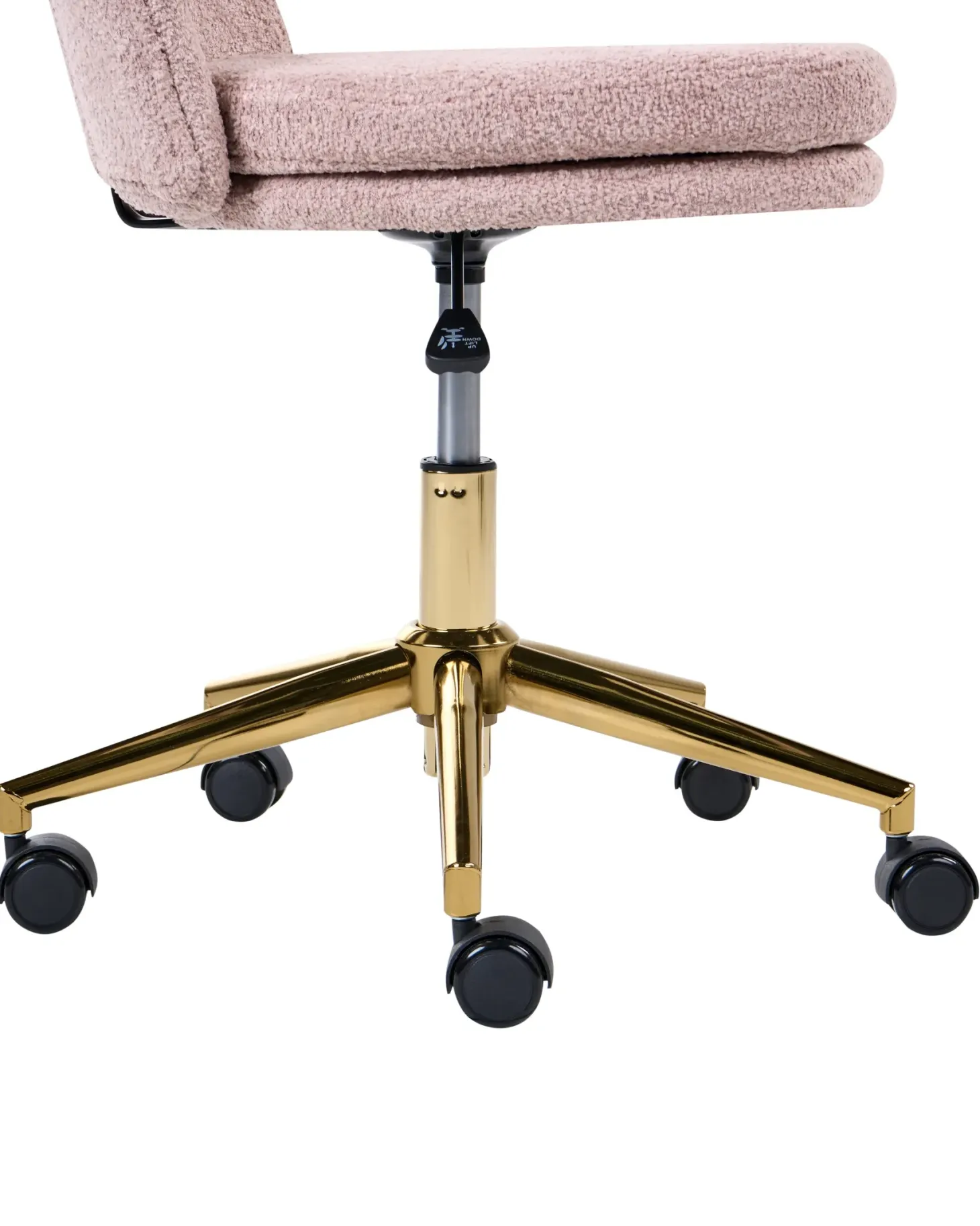 Skrivebordsstol GRANBY Boucle Pastellrosa