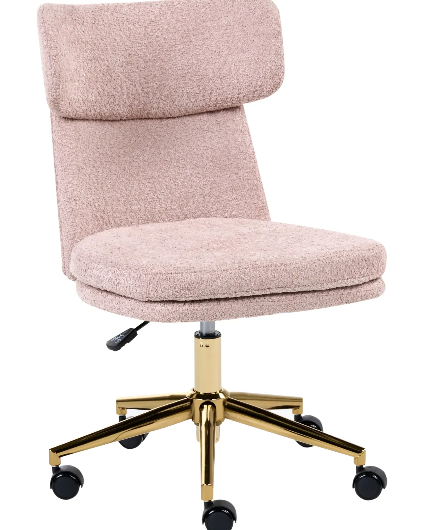 Skrivebordsstol GRANBY Boucle Pastellrosa