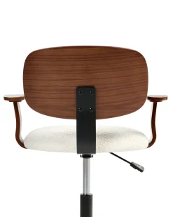 Skrivebordsstol GUNNISON Boucle Cremehvid