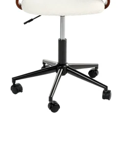 Skrivebordsstol GUNNISON Boucle Cremehvid