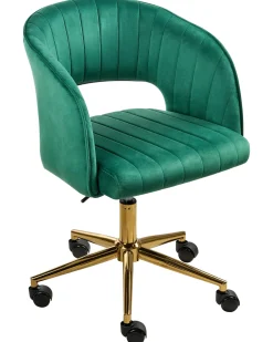 Skrivebordsstol KATONAH Velour Grøn