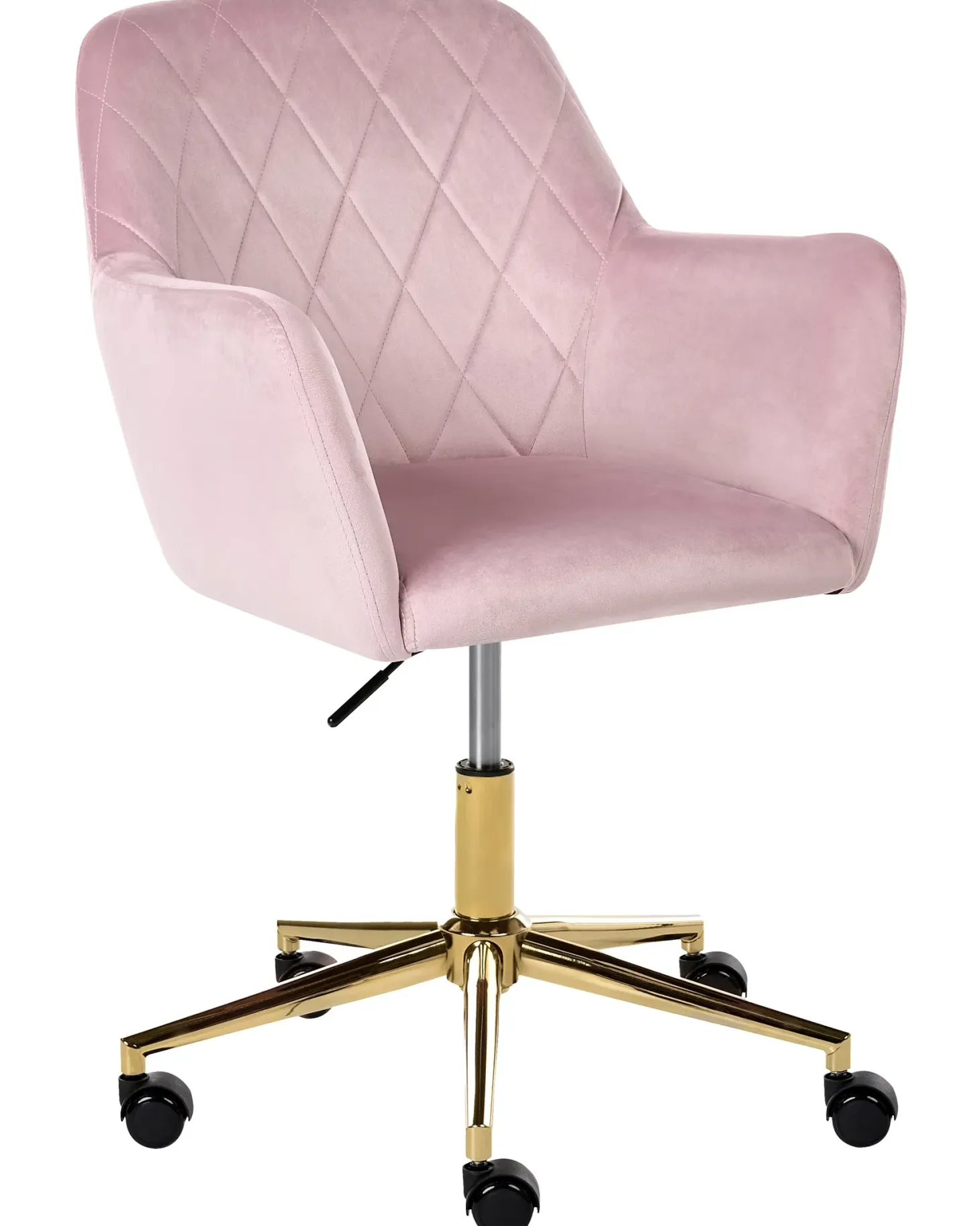Skrivebordsstol LELORIA Velour Pastellrosa