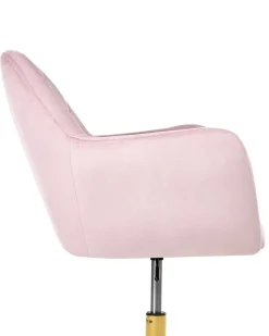 Skrivebordsstol LELORIA Velour Pastellrosa