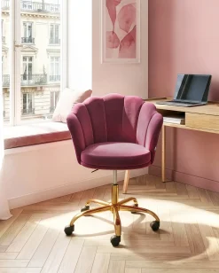 Skrivebordsstol MONTICELLO Velour Bordeaux