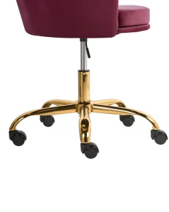 Skrivebordsstol MONTICELLO Velour Bordeaux