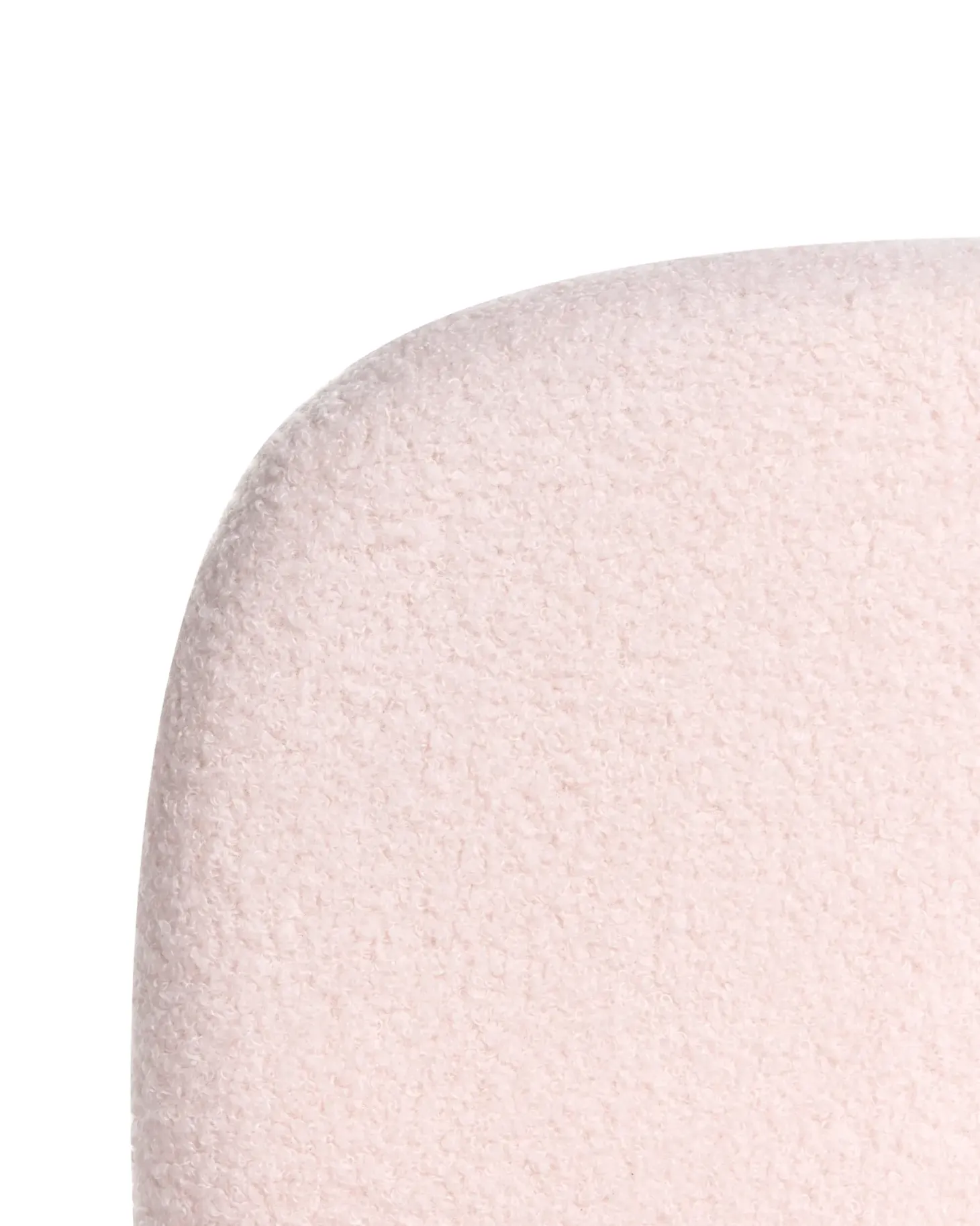 Skrivebordsstol MORAGA Boucle Pastellrosa