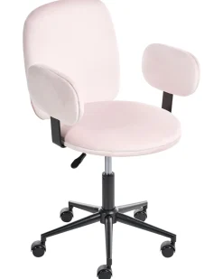 Skrivebordsstol MORAGA Velour Pastellrosa