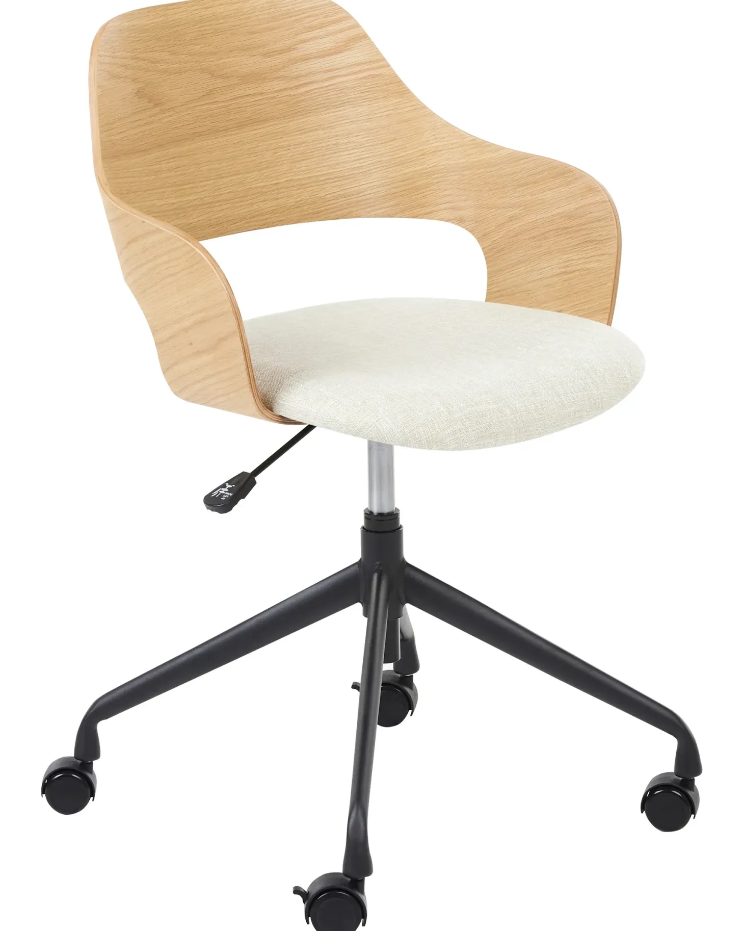 Skrivebordsstol NOVATO Kunstlinned Lys Beige