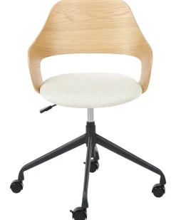 Skrivebordsstol NOVATO Kunstlinned Lys Beige