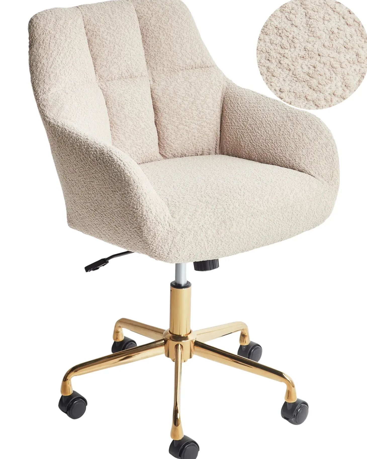 Skrivebordsstol PALMDALE Boucle Beige