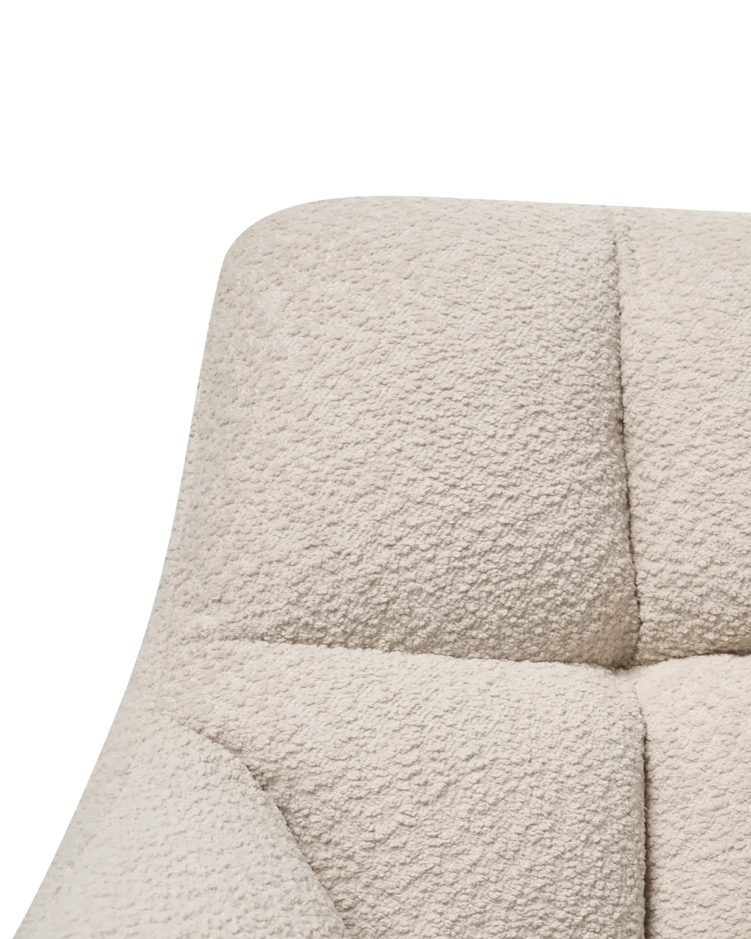 Skrivebordsstol PALMDALE Boucle Lys Beige