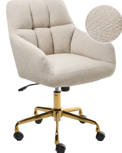 Skrivebordsstol PALMDALE Boucle Lys Beige
