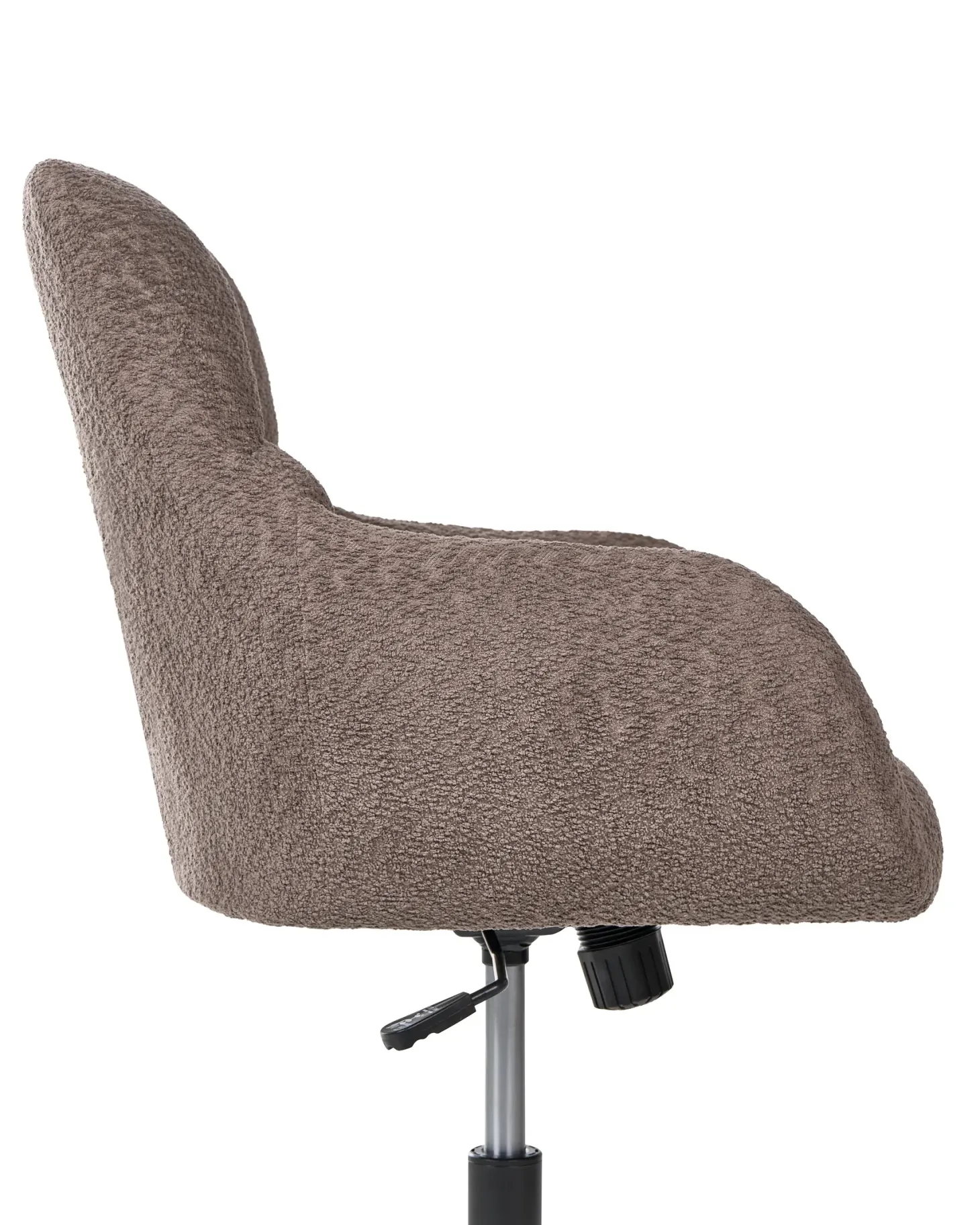 Skrivebordsstol PALMDALE Boucle Mørkebrun
