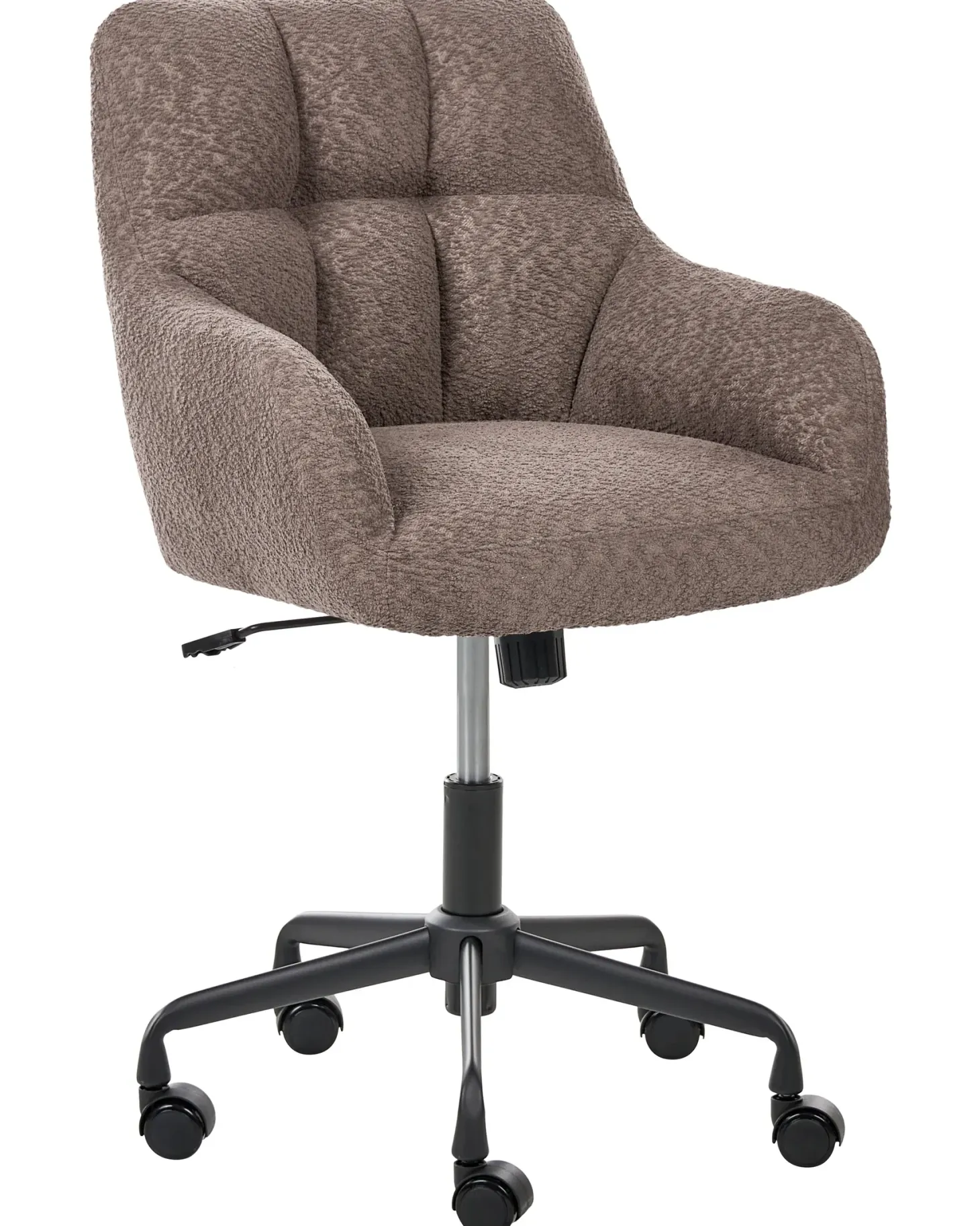 Skrivebordsstol PALMDALE Boucle Mørkebrun