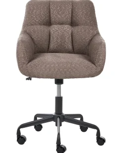 Skrivebordsstol PALMDALE Boucle Mørkebrun