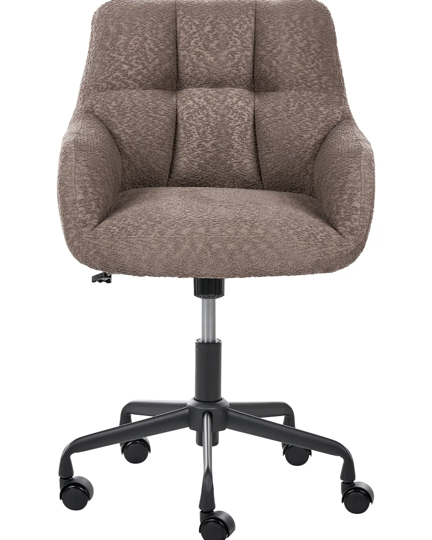 Skrivebordsstol PALMDALE Boucle Mørkebrun
