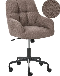 Skrivebordsstol PALMDALE Boucle Mørkebrun